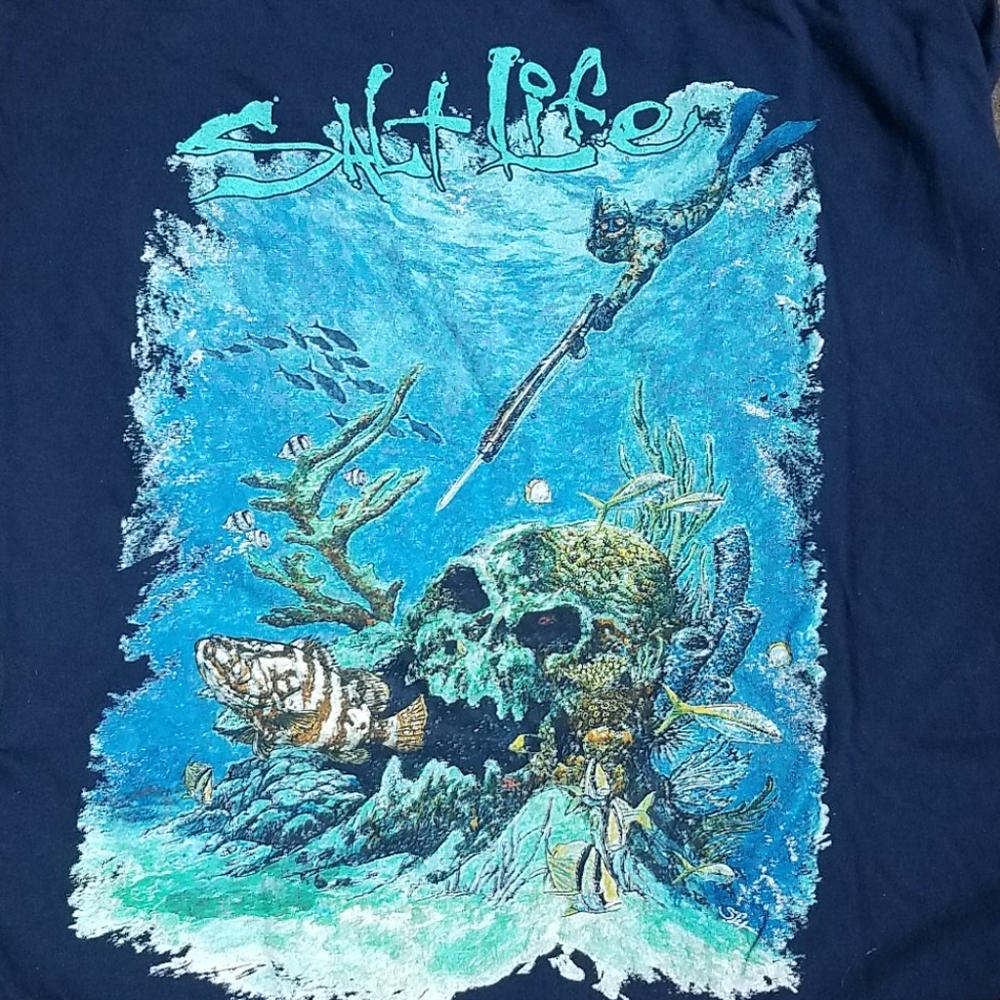 Mens Navy Blue Salt Life Top🐳